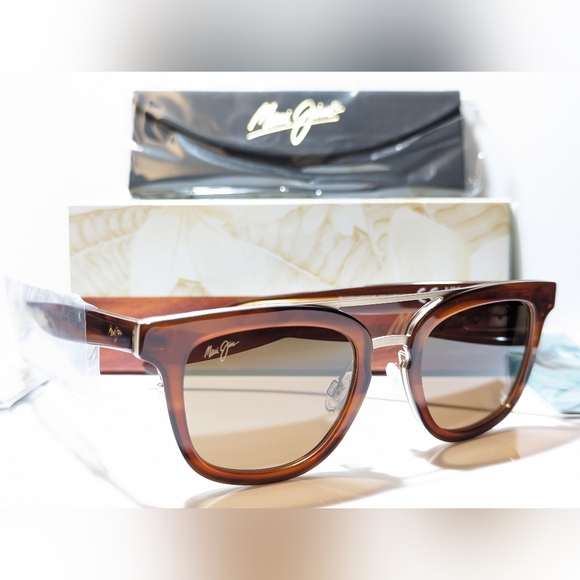 New Maui Jim Relaxation Mode Havana Polarized HCL Bronze Lens Sunglass H844-10D